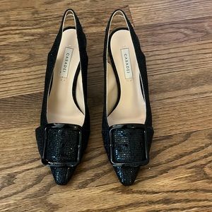 Casadei sparkly kitten heels black